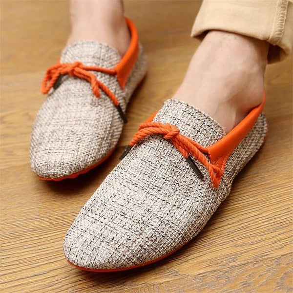 2017 Summer Mens Loafers Casual Flat Shoes Knitted Woven Shoes Breatbale Natural Male Convenient Driving Shoes Flats Big Size 45