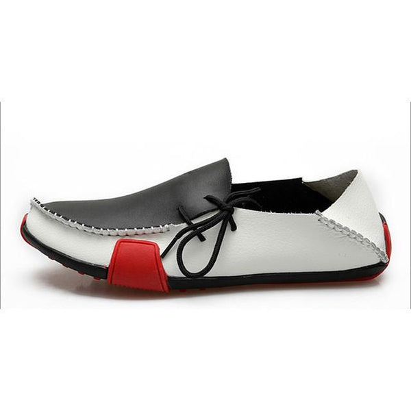 Merkmak Casual Genuine Leather Men Shoes Comfortable Slip On Men Flats Loafers Moccasins Sapatos Masculinos Big Size 39-47 Shoes