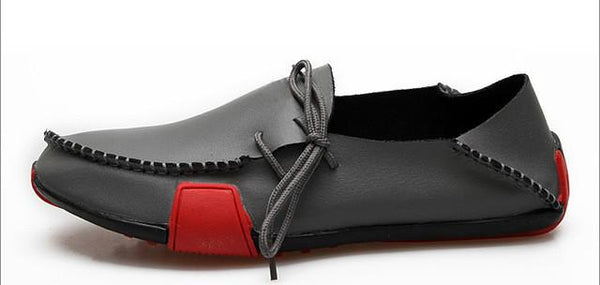 Merkmak Casual Genuine Leather Men Shoes Comfortable Slip On Men Flats Loafers Moccasins Sapatos Masculinos Big Size 39-47 Shoes