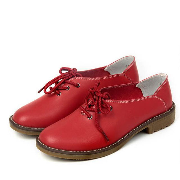 Merkmak Shoes Women 2017 Fashion Genuine Leather Leisure Footwear Platform Soft Wedge Shoes Flats Moccasins Women Sapatos Zapato