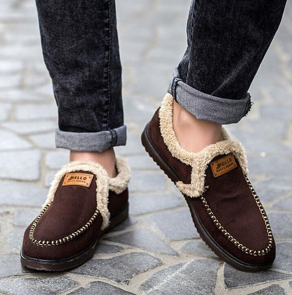 Merkmak Winter Warm Shoes's Men 2016 New Brand Fashion Casual Plush Slip On  Flats Men Shoes Breathable Zapato Hombre Wholesales