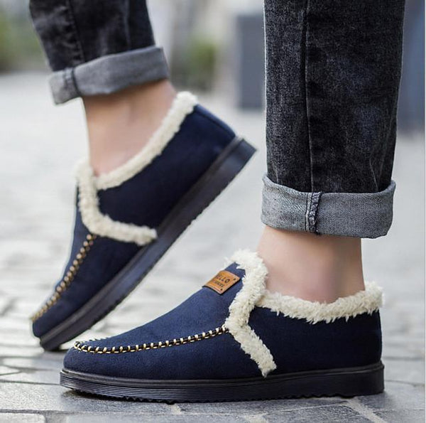 Merkmak Winter Warm Shoes's Men 2016 New Brand Fashion Casual Plush Slip On  Flats Men Shoes Breathable Zapato Hombre Wholesales