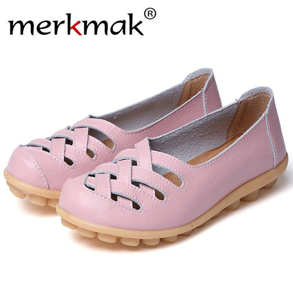 Merkmak Shoes Women 2017 Fashion Oxford Flats Casual Loafers 20 Candy Colors Soft Ladies Footwear Shoes Moccasins Sapatos Mujer