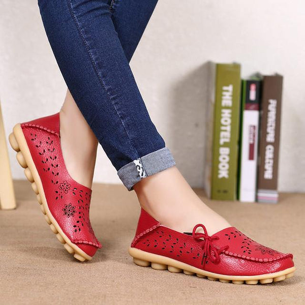 Merkmak Ballet Summer Women Flats Shoes's Cut Out Plus Size Dress Footwear Flats Moccasins Loafer Women's Shoes Sapato Wholesale