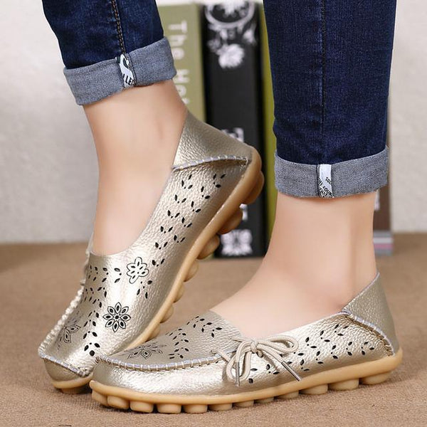 Merkmak Ballet Summer Women Flats Shoes's Cut Out Plus Size Dress Footwear Flats Moccasins Loafer Women's Shoes Sapato Wholesale