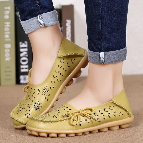 Merkmak Ballet Summer Women Flats Shoes's Cut Out Plus Size Dress Footwear Flats Moccasins Loafer Women's Shoes Sapato Wholesale