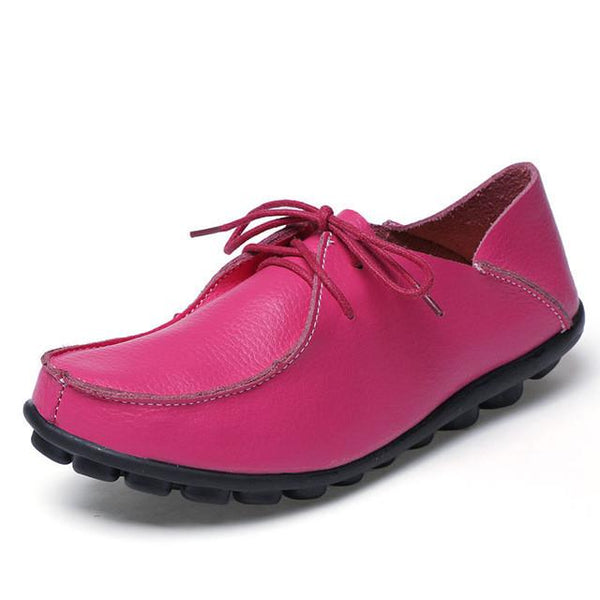 Merkmak Flats Shoes Women Fashion Leisure Big Size 34-44 Shoeslaces Loafer Moccasins Women's Shoes Footwears Sapatos Wholesales