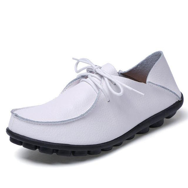 Merkmak Flats Shoes Women Fashion Leisure Big Size 34-44 Shoeslaces Loafer Moccasins Women's Shoes Footwears Sapatos Wholesales