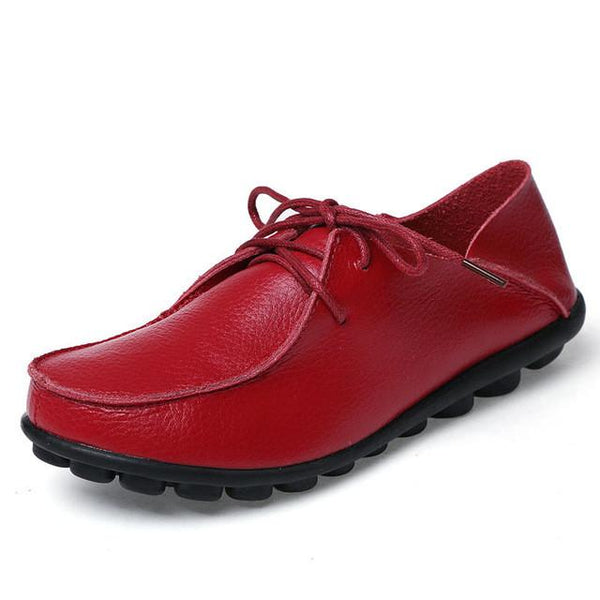 Merkmak Flats Shoes Women Fashion Leisure Big Size 34-44 Shoeslaces Loafer Moccasins Women's Shoes Footwears Sapatos Wholesales
