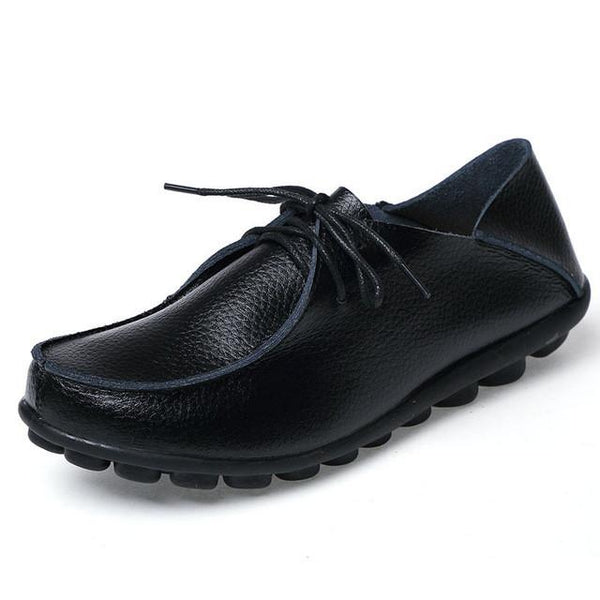 Merkmak Flats Shoes Women Fashion Leisure Big Size 34-44 Shoeslaces Loafer Moccasins Women's Shoes Footwears Sapatos Wholesales