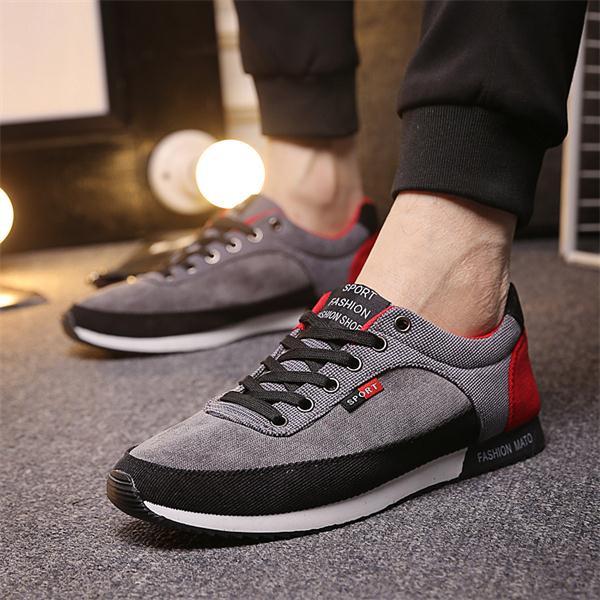 Merkmak Men's Shoes Causal Red Suede Man Footwear Shoes Fashion Breathable Outdoor Jogging Male Chaussures Hombres Drop Shipping
