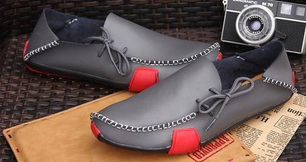 Loafers for Men Casual Men Shoes Genuine Leather 2017 Driving Moccasins Slip On Mens Flat Shoes Boat Loafers Plus Size EU 39-47