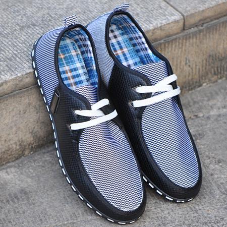 Merkmak 2017 British Style Men's Flats Fashion Striped Breathable Lace-Up Casual Zapato Flat Shoes Casual Men Shoe Drop Shipping