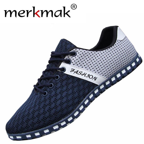 2017 New Men's Fashion Shoes Summer Zapato Casual Breathable Mesh Flat Shoes Exercise Jogging Men Shoes Breathable Footwear