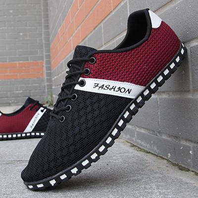 2017 New Men's Fashion Shoes Summer Zapato Casual Breathable Mesh Flat Shoes Exercise Jogging Men Shoes Breathable Footwear