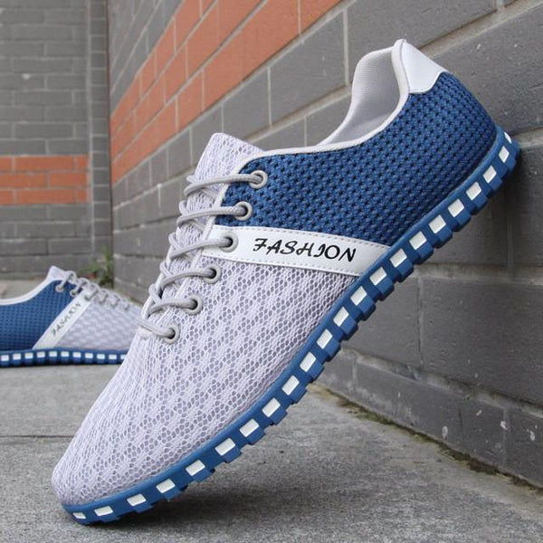 Mermak Men's Fashion Shoes Summer Zapatos Casual Breathable Mesh Flat Shoes Exercise Jogging Breathable Footwear Shoes for Men