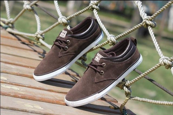 New 2017 Top Fashion brand men Flat Shoes Canvas men's flats shoes men,Daily casual shoes Spring Autumn suede men shoes LS083