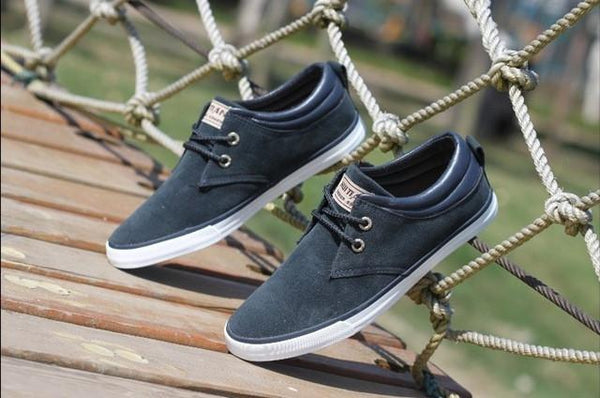 New 2017 Top Fashion brand men Flat Shoes Canvas men's flats shoes men,Daily casual shoes Spring Autumn suede men shoes LS083