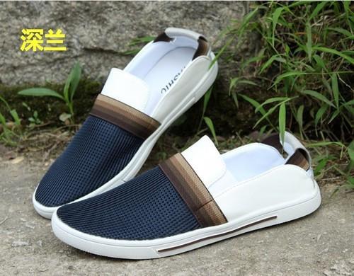 New 2017 fashion Men's flats Breathable Canvas Casual Shoes men flat shoes Slip-On Slippers men flats drop shipping LS004