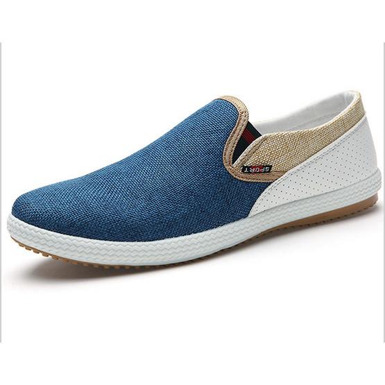 British Modern Urban Men Fashion Flat Shoes Eu 39-44 Linen Woven Patchwork Flats New  2017 Breathable Man Leisure Shoes LS081