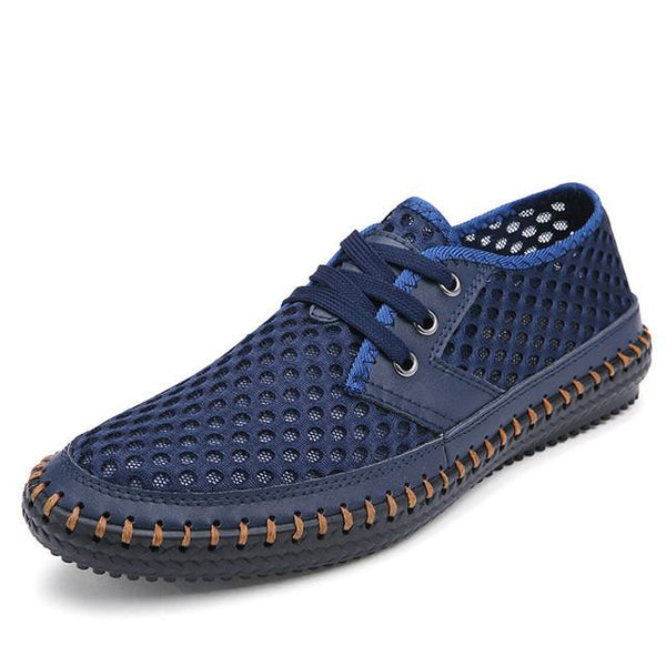 Drop Ship Breathable Men's Casual Shoes Summer Shoes 2017 Fashion Breathable Mesh Shoes Zapatos Hombre Plus Size 38-48 Footwear