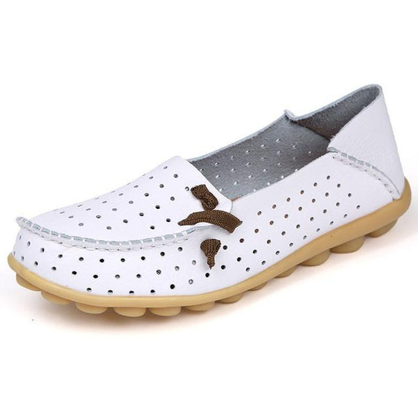 Merkmak Women's Shoes Fashion Breathable Loafer Dress Footwear Big Size Hole Design Female Flats Moccasin Sapatos Free Shipping