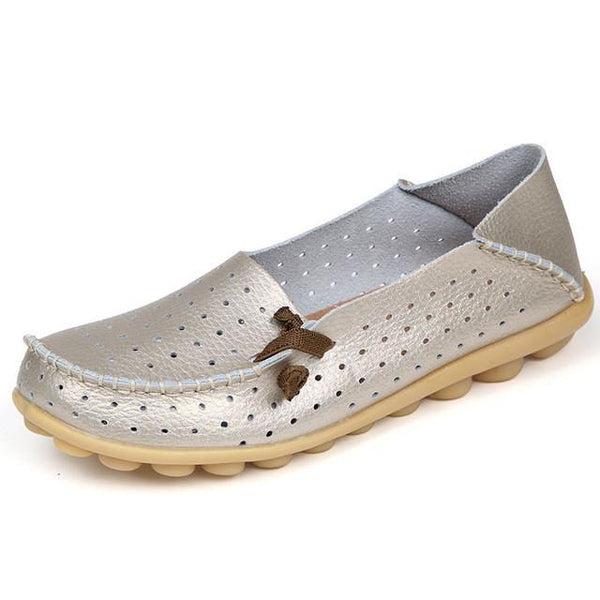 Merkmak Women's Shoes Fashion Breathable Loafer Dress Footwear Big Size Hole Design Female Flats Moccasin Sapatos Free Shipping