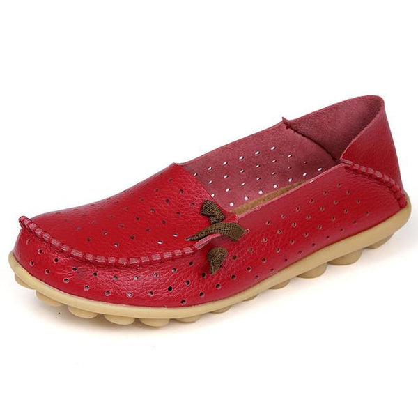 Merkmak Women's Shoes Fashion Breathable Loafer Dress Footwear Big Size Hole Design Female Flats Moccasin Sapatos Free Shipping