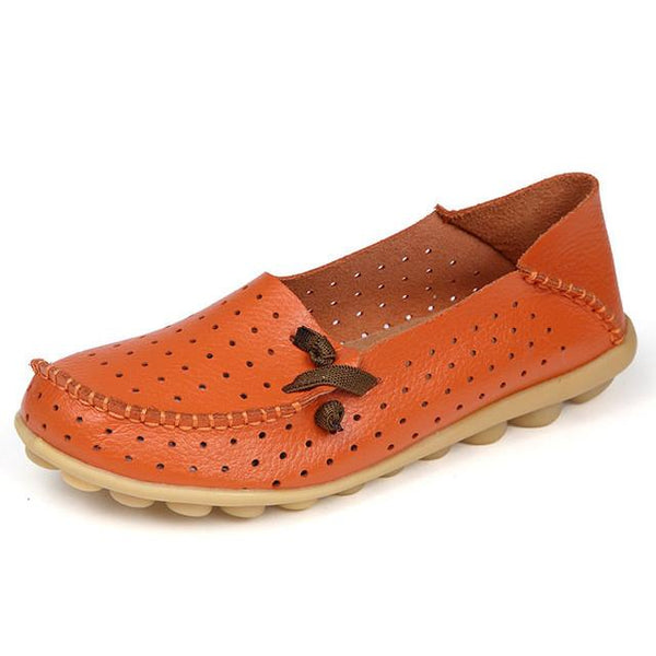 Merkmak Women's Shoes Fashion Breathable Loafer Dress Footwear Big Size Hole Design Female Flats Moccasin Sapatos Free Shipping