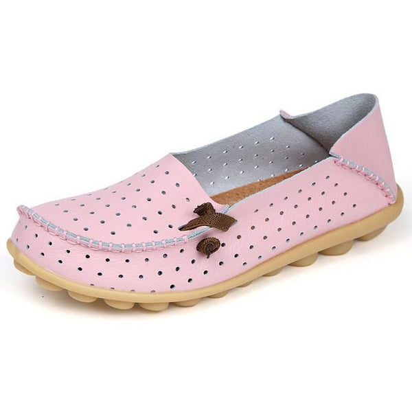 Merkmak Women's Shoes Fashion Breathable Loafer Dress Footwear Big Size Hole Design Female Flats Moccasin Sapatos Free Shipping