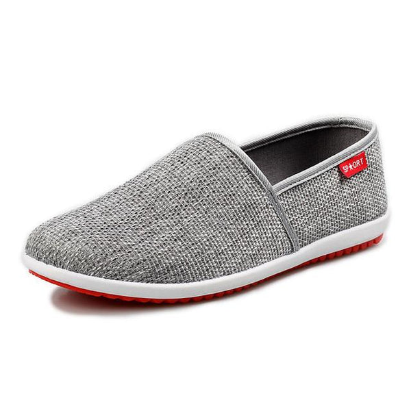 Merkmak Casual Shoes Flats Men Summer Beach Breathable Slipper Handmade Hemp Men Casual Light Soft Slip-on Loafers Driving Shoes