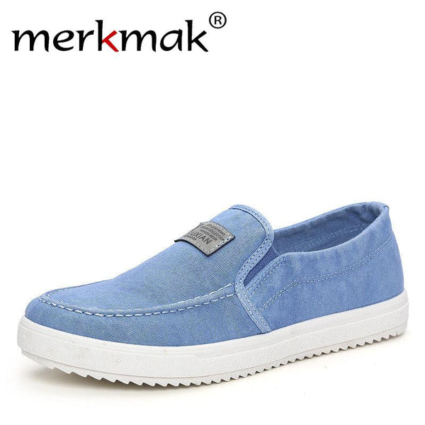Merkmak Luxury Canvas Casual Men's Shoes British Loafers Mens Flats Masculinos Comfort Driving Men Footwear Shoes Drop Shipping