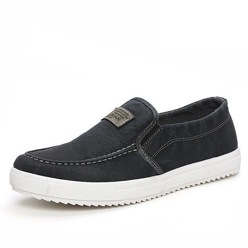 Merkmak Luxury Canvas Casual Men's Shoes British Loafers Mens Flats Masculinos Comfort Driving Men Footwear Shoes Drop Shipping