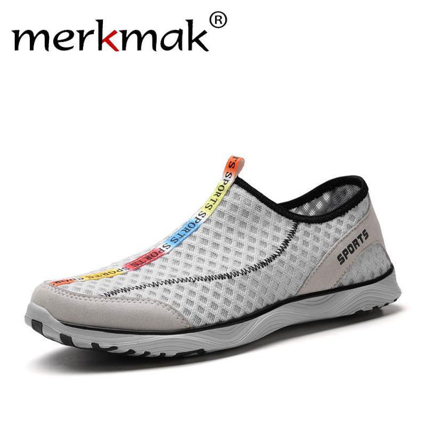 Merkmak New 2017 Comfortable Breathable Men Shoes Super Light Shoes Men Summer Style Men Shoes Large Size 39-45 Men Casual Shoes