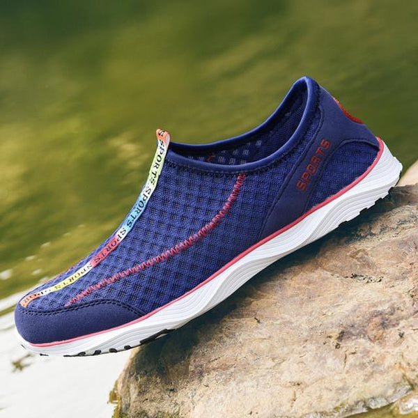 Merkmak Breathable Summer Men Flat Shoes Leisure Holes Handmade Loafer Male Shoes Comfortable Slip On Men Footwear Drop Shipping