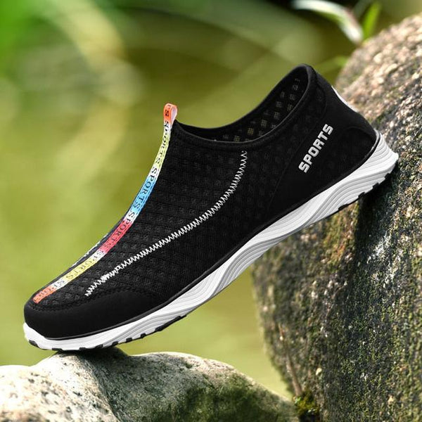 Merkmak Breathable Summer Men Flat Shoes Leisure Holes Handmade Loafer Male Shoes Comfortable Slip On Men Footwear Drop Shipping