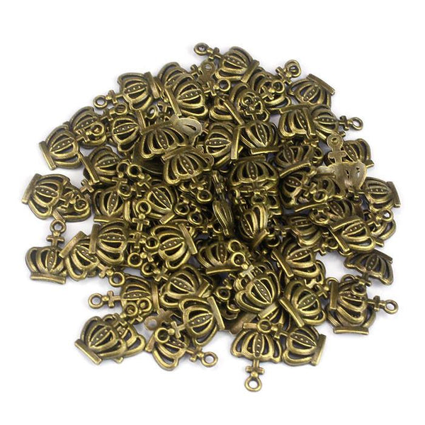 100PC Fashion Vintage Decoration Bronzed Crown Ornaments Accessories