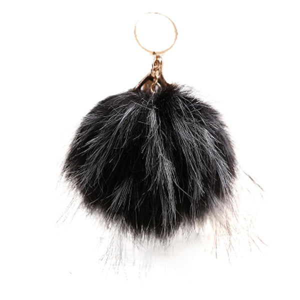 13CM Cute Pendant Women Key Ring Holder Pompoms Key Chains