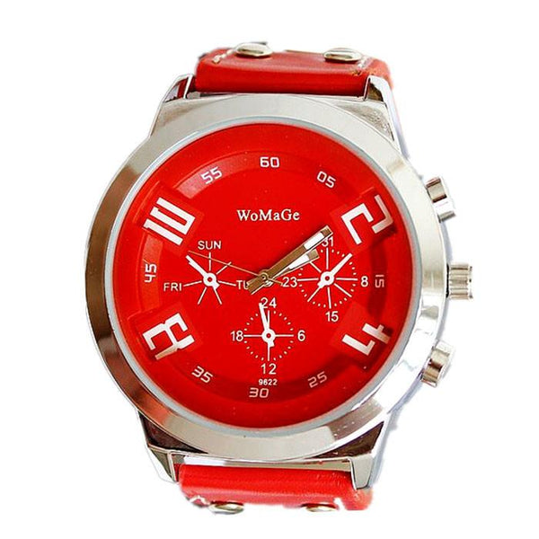 Fashion Unisex Leather Band Analog Quartz Vogue Wrist Watch Watches