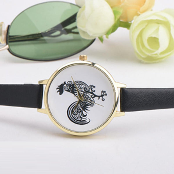 Women Fashion Leather Band Analog Quartz Round Wrist Watch Watches