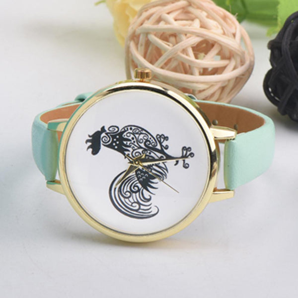 Women Fashion Leather Band Analog Quartz Round Wrist Watch Watches