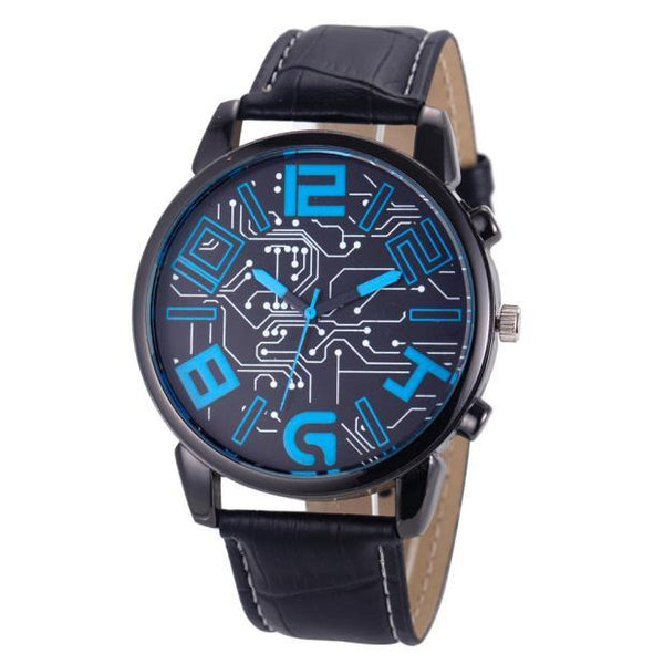Luxury Men's Leather Strap Analog Quartz Sports Wrist Watch Watches