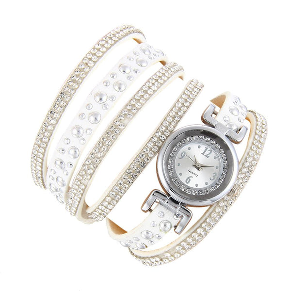 Women Fashion Casual Analog Quartz Rhinestone Watch Bracelet Watch