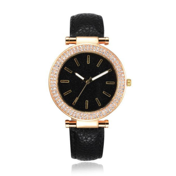 Ms Leather Band Watches Sport Analog Quartz Date Wrist Watch