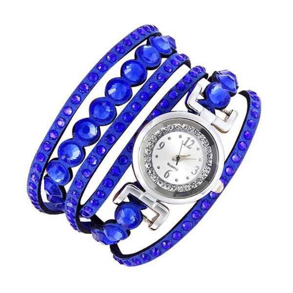 Women Fashion Casual Analog Quartz Rhinestone Watch Bracelet Watch