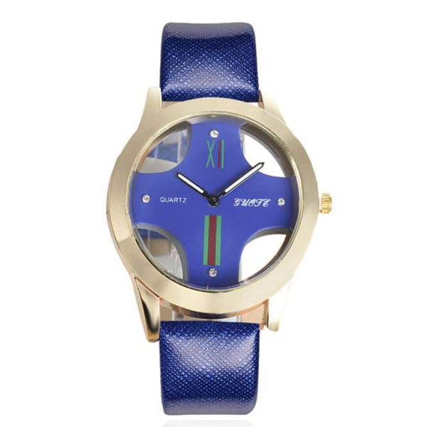 Ms Leather Band Watches Sport Analog Quartz Date Wrist Watch