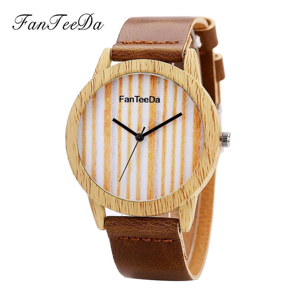 Luxury Fashion Leather Band Analog Quartz Round Wrist Watch Watches