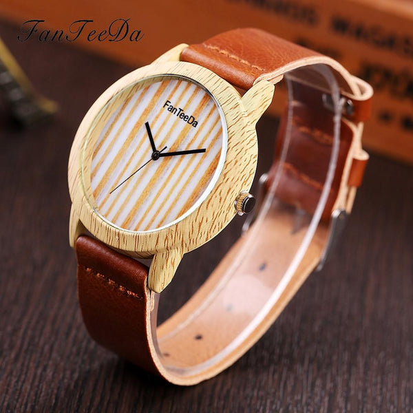 Luxury Fashion Leather Band Analog Quartz Round Wrist Watch Watches