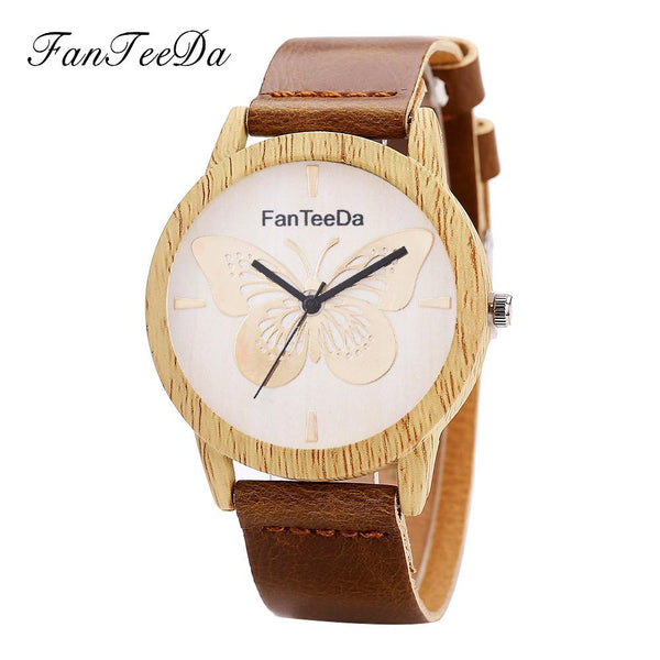 Luxury Fashion Leather Band Analog Quartz Round Wrist Watch Watches