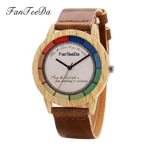 Luxury Fashion Leather Band Analog Quartz Round Wrist Watch Watches